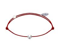LES POULETTES BIJOUX - Bracelet Lien Petite Perle Argent 925 - Rouge