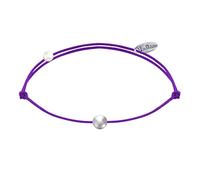 LES POULETTES BIJOUX - Bracelet Lien Petite Perle Argent 925 - Violet