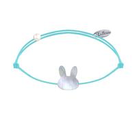 LES POULETTES BIJOUX - Bracelet Lien Tête de Lapin en Nacre - Turquoise