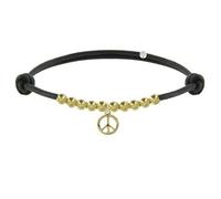 LES POULETTES BIJOUX - Bracelet Médaille Peace and Love et Perles Plaquées Or - Classics