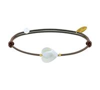 LES POULETTES BIJOUX - Bracelet Petit Coeur de Nacre - Classics - Marron clair