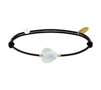 LES POULETTES BIJOUX - Bracelet Petit Coeur de Nacre - Classics - Noir