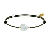 LES POULETTES BIJOUX - Bracelet Petit Coeur de Nacre - Classics - Vert kaki
