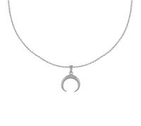 LES POULETTES BIJOUX - Collier Argent 925 et Pendentif Croissant de Lune - taille 45 cm