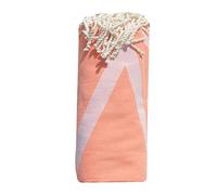 LES POULETTES Bijoux Fouta Drap Plage et Hammam Coton Losange 100 x 200cm - Orange