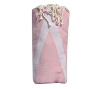 LES POULETTES Bijoux - Fouta Drap Plage et Hammam Coton Losange 100 x 200cm - Rose
