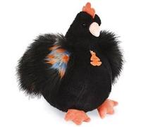 Histoire d'Ours Peluche poule Les Poulettes Grand Modèle Noir 28 cm plumes velours Multicolore G