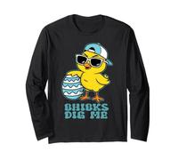 Les Poussins du Dimanche de Pâques me Creusent drôle Manche Longue