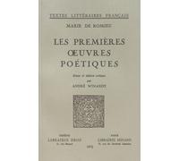 Les Premières Oeuvres Poétiques