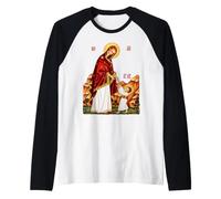 Les Premiers Pas du Christ - Icône orthodoxe de la Théotokos Manche Raglan