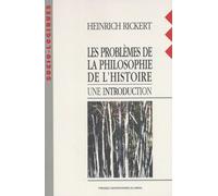 Les problemes de la philosophie de l'histoire