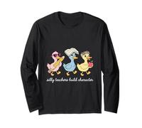 Les professeurs stupides construisent Un Personnage Mignon Canard Manche Longue