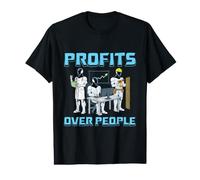 Les Profits plutôt Que Les Gens mème Amusant sur Le capitalisme Anti-milliardaire T-Shirt Graphique avec Valeur