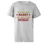 Les Protons Ont Une Masse Je Ne Savais Pas Qu'ils Étaient Catholiques T-Shirt Enfant Basic Coton Gris
