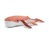 Les PTIPOTOS by Les DEGLINGOS - Peluche GEANTE GRAVILLOU LA Baleine Maman Bebe - Toute Douce - Cadeau Naissance Anniversaire Noel - 75CM - Terracotta