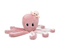 Les PTIPOTOS by Les DEGLINGOS - Peluche Maman Bebe - Toute Douce - Cadeau Naissance - FILOU LA Pieuvre Maman & Bebe - 45CM - Rose