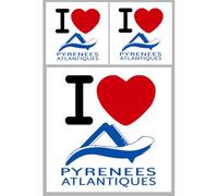 les Pyrénées Atlantique (1fois 10cm / 2 fois 5cm) - Sticker
