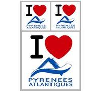 les Pyrénées Atlantique (1fois 10cm / 2 fois 5cm) - Sticker/autocollant G