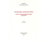 Les Quatre Causes De L'être Selon La Philosophie Première D'aristote