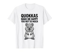 Les quokkas me rendent Heureuse, Pas Tant Que ça T-Shirt Graphique avec Valeur, Homme, Blanc, M