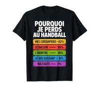 Les Raisons Drôles de Perdre Humour Cadeau Coach Handball T-Shirt