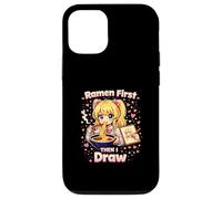 Les Ramen d'abord, Puis Je dessine | Artiste d'anime Kawaii Coque pour iPhone 12/12 Pro