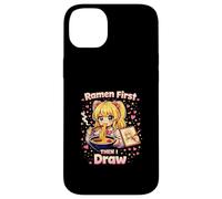 Les Ramen d'abord, Puis Je dessine | Artiste d'anime Kawaii Coque pour iPhone 14 Plus