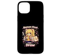 Les Ramen d'abord, Puis Je dessine | Artiste d'anime Kawaii Coque pour iPhone 15 Plus