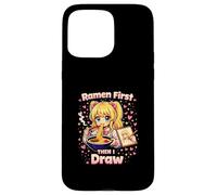 Les Ramen d'abord, Puis Je dessine | Artiste d'anime Kawaii Coque pour iPhone 15 Pro Max
