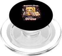 Les Ramen d'abord, Puis Je dessine | Artiste d'anime Kawaii PopSockets PopGrip pour MagSafe