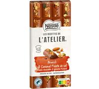 LES RECETTES DE L’ATELIER Nestlé Les Recettes de L'Atelier - Tablette Chocolat Lait Muesli et Caramel Pointe de Sel - 170g