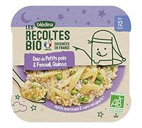 Les Récoltes Bio - Duo de petits pois fenouil et quinoa - Dès 12 mois - Biologique - 230g