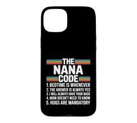 Les règles Amusantes du Nana Code pour Les Petits-Enfants et Nana Love Coque pour iPhone 15 Plus