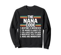 Les règles Amusantes du Nana Code pour Les Petits-Enfants et Nana Love Sweatshirt