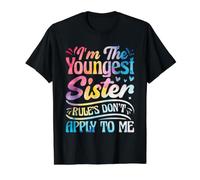 Les règles de la Plus Jeune sœur ne s'appliquent Pas à Moi Funny Matching T-Shirt Graphique avec Valeur