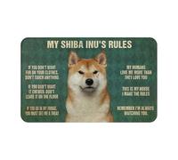 Les Règles De Mon Shiba Inu Tapis De Bain Doux Welcome Paillassons Absorbant Tapis De Douche pour Chambre Couloir Salon 40X60 Cm