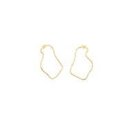 Les Reines Boucles d'oreilles 'Pure Grace' or, Taille 4,5 x 2,5 cm