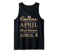 Les Reines Naissent en Avril Les Vraies Reines Naissent Le 4 Avril Débardeur