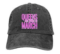 Les Reines Naissent en Mars Femme Homme Casquette Trucker Réglable Chapeaux Pare-Soleil Coton Chapeau De Golf Trucker Cap pour Golf Hip Pop Camping