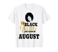 Les Reines Noires Naissent en août, Anniversaire d'une Fille, Afro Diva T-Shirt