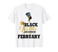 Les Reines Noires sont nées en février, Anniversaire de la Fille Néfertiti T-Shirt