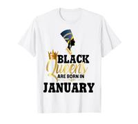 Les Reines Noires sont nées en Janvier, Anniversaire de la Fille Néfertiti T-Shirt