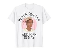 Les Reines Noires sont nées en mai Coquette Bow Pink Girl Birthday T-Shirt