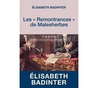 Les remontrances de Malesherbes - Elisabeth Badinter - Tallandier - Poche - Essai