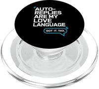 Les réponses automatiques sont Mon langage d'amour - Humour sur Le Lieu de Travail PopSockets PopGrip pour MagSafe