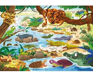 Les reptiles - 48 pieces - Gabriele Cortina - Piccolia - Jeux livres objets