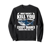 Les Requins Vont Vous Tuer - Shark Lover Ocean Marine Biology Sweatshirt