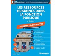 Les ressources humaines dans la fonction publique - L’essentiel à connaître (Catégories A et B - Édition 2026-2027) - Anne Collin - Studyrama Eds - broché - Scolaire / Universitaire
