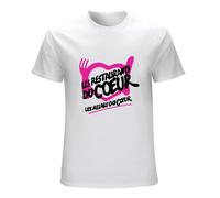 Les Restos du Coeur Unisex T-Shirt Cotton Men Summer Fashion White Tee 3XL