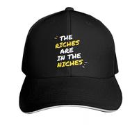 Les richesses sont dans Les niches - Montrez Votre Esprit Entrepreneur avec ce t-Shirt Tendance Baseball Badge